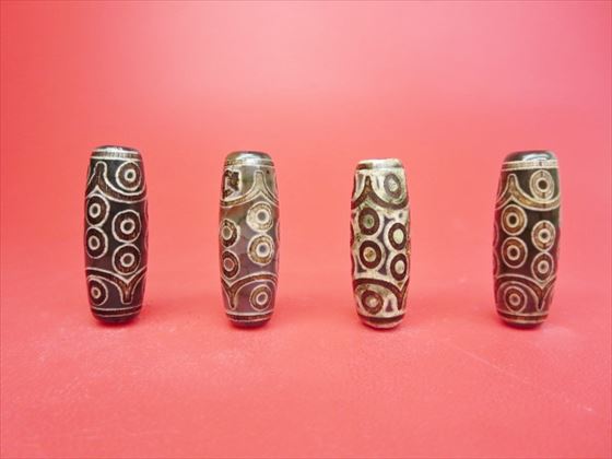 天珠セット　30 楽天市場】【チベット高級龍紋天珠】逆九眼天珠30×10mm【2粒SET