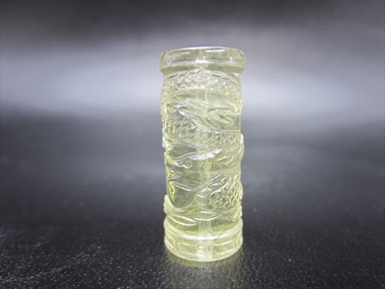 【リビアングラス天珠】手彫り龍神天珠5.9g約28&times;11.6mm【鑑別済み】【一点物】｜天然石のお店　Sun flower