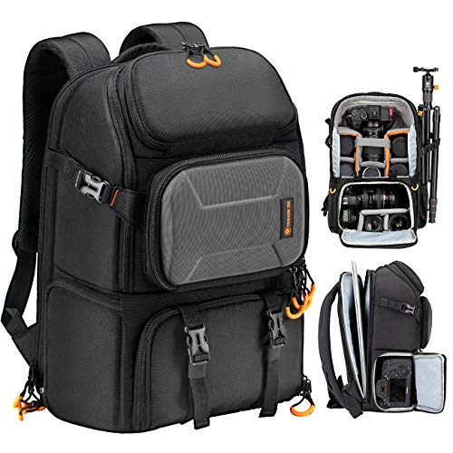 [TARION] PBL カメラリュック14.6L サイドアクセス プロ用カメラバッグ 三脚収納 撥水加工 盗難防止 ハードシェル衝撃吸収設計
