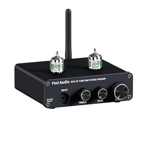Fosi Audio BOX X3 5725W フォノ 無意味さ管プリアンプ MM電気蓄音機用ターンテーブルプリアンプ Bluetooth 5.0