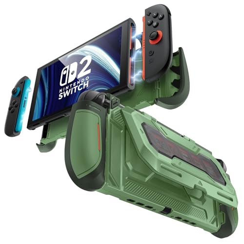 Mumba ケース Nintendo Switch 2対応 2025 防塵 耐衝撃 フリップスタンド付き 人間工学 ゲームカード5枚＆TFカード