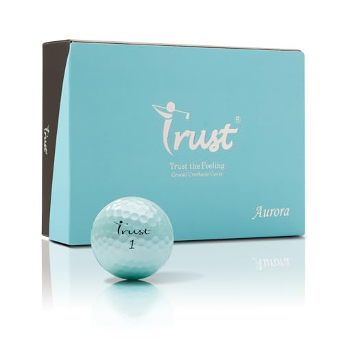 Trustトラストゴルフボール2026Aurora(オーロラ) 被らない 目立つ 飛ぶ 曲がらない 止まるクリスタルウレタンカバー3ピースリアク