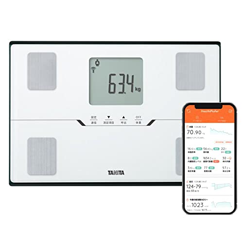 タニタ(Tanita) 体量 体組み上げる計 白いこと BC-768 WH スマホで資料保護すること 立てかけ納める聞き入れる