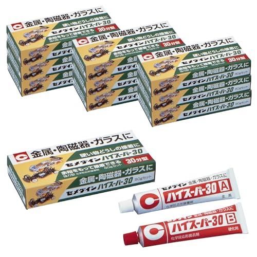 セメダイン(CEMEDINE) ご機嫌百貨店30 エポキシ貼り付ける剤 30分固くなる型 80g書き割り 金属元素 瀬戸もの 硝子 CA-193 10個書き割り