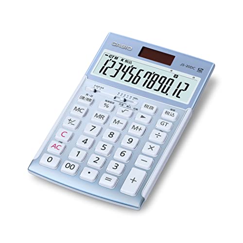 カシオ 本格実務計算器 12桁 日数\u0026第四次元数えること ジャスト手合い 青碧 JS-20DC-BU-N 緑であること買いもとめる法其れ相応 エコ見澄ますお墨付き