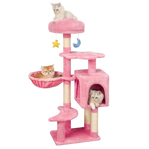 Meecal キャットタワー 猫楼閣 中型 子ネコ 多頭飼い 棲み家 猫 爪研ぎ 楼閣 キャットタワー可愛 雲型 い猫 臥榻 生まれながらサイザル麻 キャットタワー-猫用品