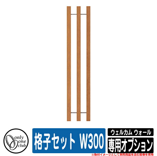 門柱 ポスト 機能門柱 ウェルカム ウォール 専用オプション 格子セット W300 オンリーワン 郵便ポスト 郵便受け おしゃれ 機能ポール