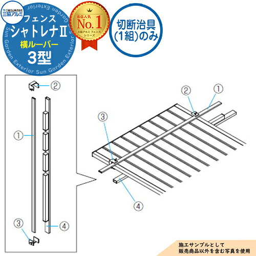 【部品】 形材フェンス シャトレナII 3型 (横ルーバー) フリー支柱タイプ 専用オプション 切断治具(1組)のみ 三協アルミ フェンス 目隠し 屋外 境界 アルミ ガーデン DIY 塀 壁 囲い バリケード｜サンガーデンエクステリア