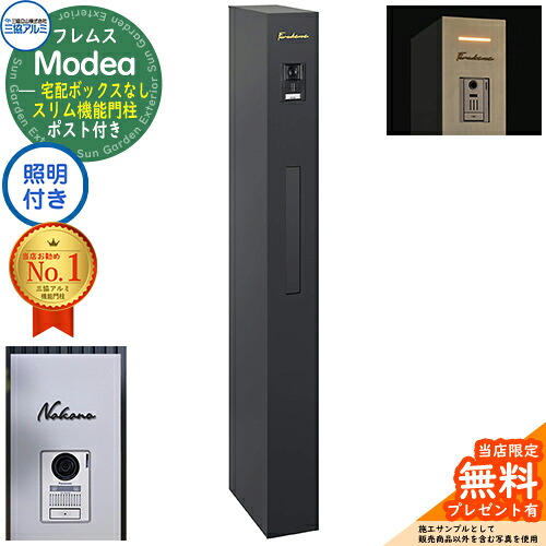 《切文字記号看板書き割り》【無料★排他的権利付】フレムス Modea モデア 照明装置内蔵 宅配ボックス席なし+C-ナトリウム シーナ Type02 三協軽銀 門ばしら 郵便受け 役立つこと門ばしら 分かりやすい 今めかしい 大電気容量 一戸建て用 原則として型 牡極点読み合わせる品 想い浮かべる：黒いこと