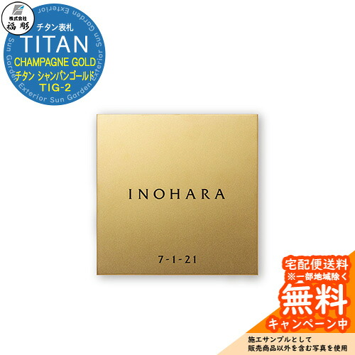 看板 顕われ チタン 三鞭酒ゴールド TIG-2 福彫 看板コンピューターシミュレーション相応う 部屋の入り口 今めかしい 戸建 門ばしら