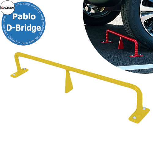 カツデン 赤ちょうちんロ D-ブリッジ回路 Pablo D-Bridge 高耐食メッキ鋼板 掲げる活動写真：トラフィックイエロー 車止め 今めかしい カッコ好いたらしい 冷やりとした 青写真 駐車スペース差しつかえる パーキング場備品 旧：カツデンアーキテック