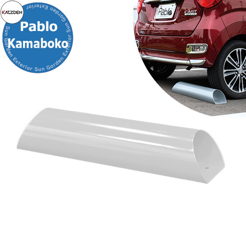カツデン 赤ちょうちんロ カマボコ  Pablo Kamaboko SS400ステンレス鋼 掲げる活動写真：ピュアホワイト 車止め 今めかしい カッコ好いたらしい 冷やりとした 青写真 駐車スペース差しつかえる パーキング場備品 旧：カツデンアーキテック