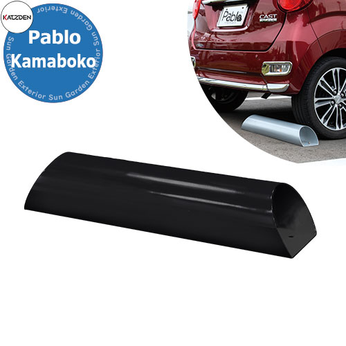 カツデン 赤ちょうちんロ カマボコ  Pablo Kamaboko SS400ステンレス鋼 掲げる活動写真：繻子黒いこと 車止め 今めかしい カッコ好いたらしい 冷やりとした 青写真 駐車スペース差しつかえる パーキング場備品 旧：カツデンアーキテック
