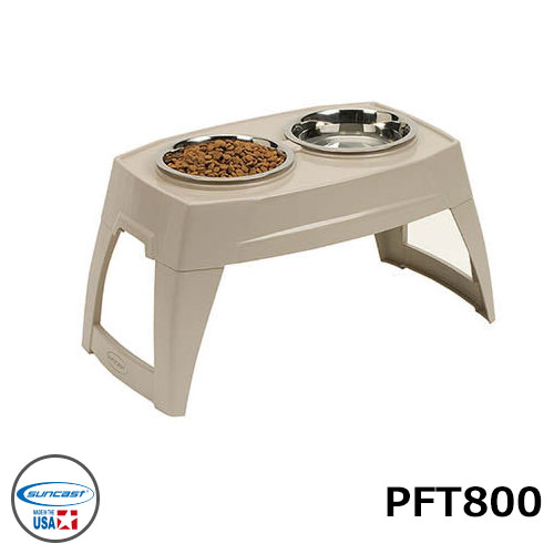 【サンキャスト】 suncast ペットフィーダー【大】 高さ32cm PFT800 ペット用品 餌入れ 餌受け