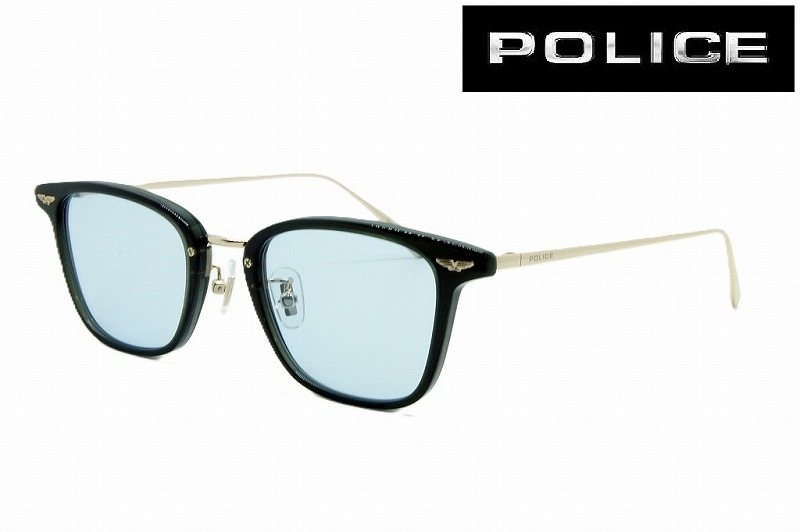 楽天市場】POLICE カスタムサングラス VPLB01J-579 BLUE チタン メンズ