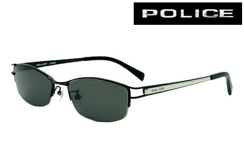 POLICE カスタム黒眼鏡 VPL174J-BK3 SUPERBLACK チタン メンズ レディス
