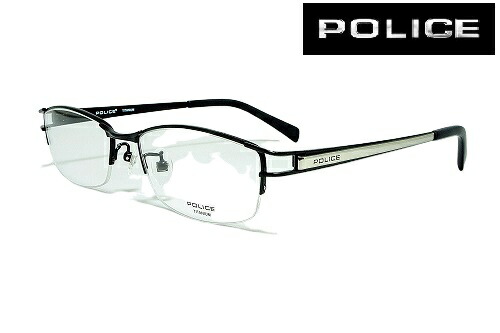 POLICE メガネひな形 VPL174J-BK3 チタン メンズ レディス
