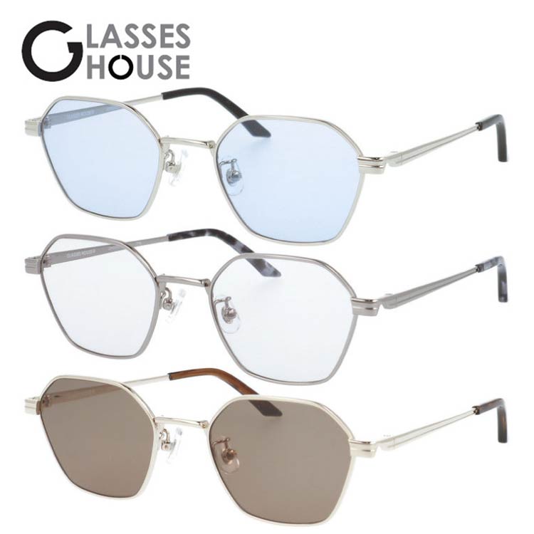 グラスハウス サングラス アジアンフィット（フルフィット） 調整可能ノーズパッド（クリングス） GLASSES HOUSE GHS6502 50サイズ 全3カラー ヘキサゴン型 ユニセックス メンズ レディース