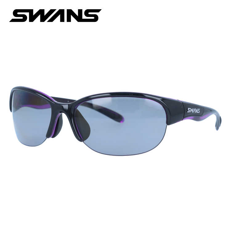 スワンズ サングラス 偏光サングラス アジアンフィット SWANS LN-0053 BK/PR 60サイズ 国内正規品 スポーツ ユニセックス レディース 日本製 メンズ 大きめサイズ ビッグシルエット