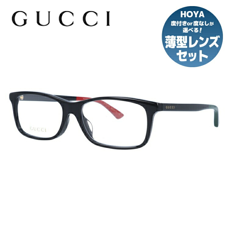 グッチ メガネフレーム 【スクエア型】 伊達メガネ アジアンフィット GUCCI GG0408OA 007 56サイズ ユニセックス メンズ レディース ラッピング無料 ハイブランド｜SUNGLASS HOUSE-サングラスハウス-