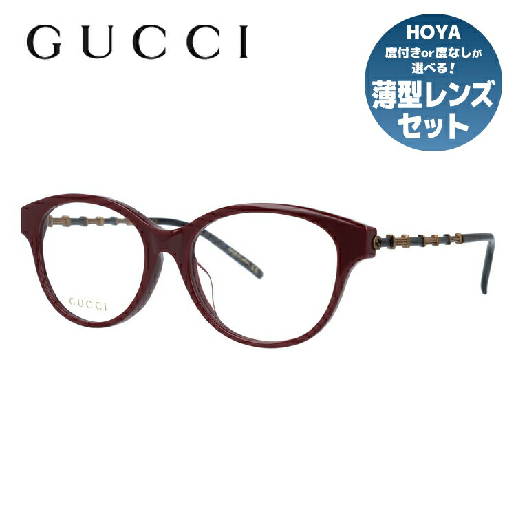 【お買い物マラソン対象】グッチ メガネフレーム 【ウェリントン型】 伊達メガネ アジアンフィット GUCCI GG0658OA 004 53サイズ ユニセックス メンズ レディース メタル バンブー ハイブランド|SUNGLASS HOUSE-サングラスハウス-