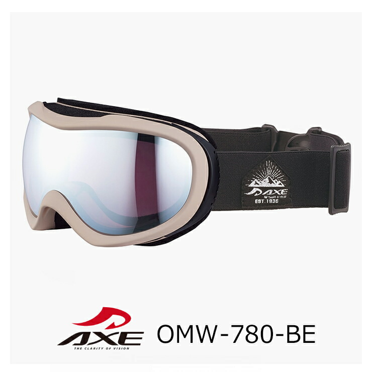 AXE - 【新品】 スノーゴーグル AXE omw-780 BK アックス スノー ゴーグル omw 780 メンズ レディース ユニセックス モデル 曇り止め 加工 ダブルレンズ スキー スノボー [ メガネ 眼鏡 対応 ][ ヘルメット 対応 ] ブラック 黒 AXE スノーゴーグル omw-780 BK アックス スノー ゴーグル omw