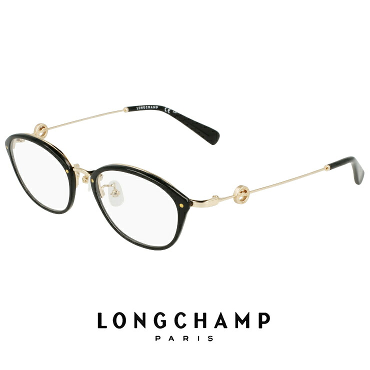 ロンシャン メガネ lo2748lbj 001 longchamp 眼鏡 メンズ レディース ユニセックス [ 度付き,ダテ眼鏡,クリアサングラス,老眼鏡 として対応可能 ] 度入り 度あり かわいい おしゃれ ウェリントン ボストン 型 コンビネーション フレーム アジアンフィット モデル 黒縁 黒ぶち