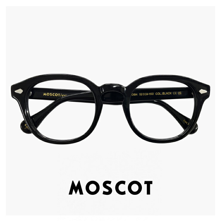MOSCOT LEMTOSH モスコット レムトッシュ 52 伊達メガネ 黒縁 lemtosh-52-black-1.jpg