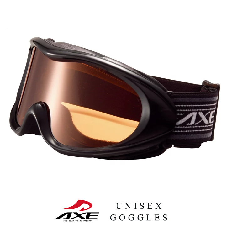 AXE（アックス） スキー ゴーグル 男性用 AX460ST BK ブラック 