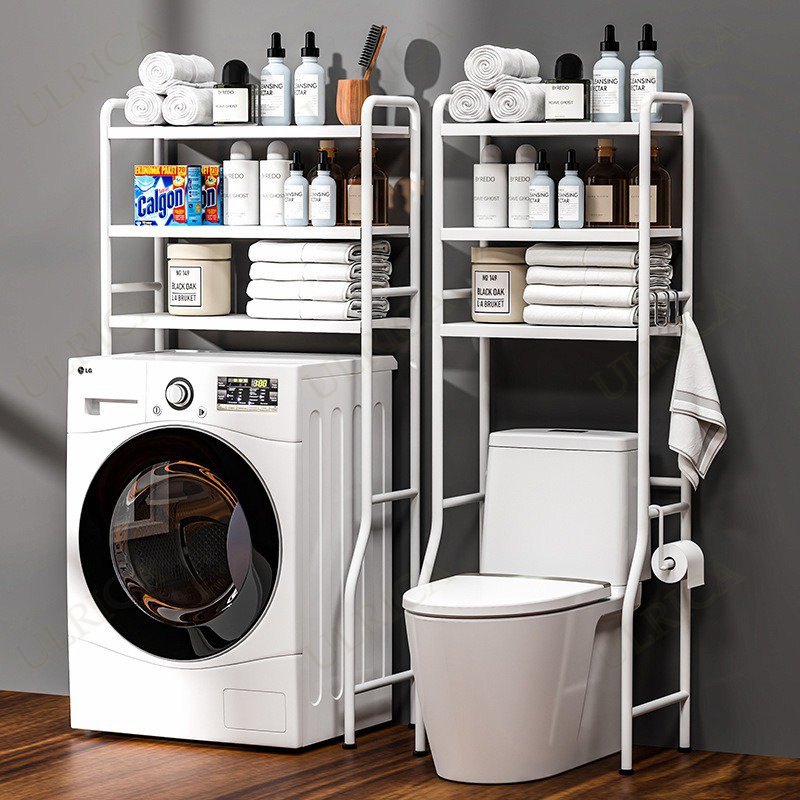 【新品未使用】ランドリーラック　キッチンラック　ホワイト dショッピング |キャスター付き スチールラック 3段 ワゴン