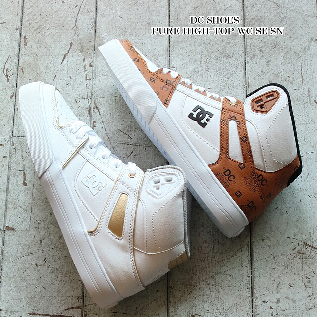 大売り出し!!dc shoes ディーシーシューズ 靴 メンズ ピュアハイトップ スニーカー dm241017/adys400093【DC SHOES/pure high top wc se 錫/成人男性/シューズ/御機嫌とり捨てる/スケーター/スケボー/表どおり】【2024年青写真】【置き目品】