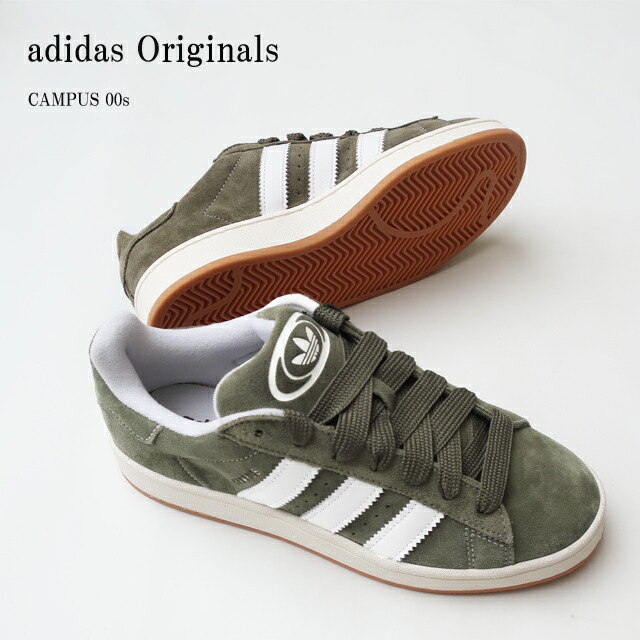 アディダス オリジナルス キャンパス 00s スニーカー jr8162 メンズ オリーブ【adidas originals/靴/シューズ/campus 00S/スポーツ】【2025年モデル】【正規品】｜ＳＵＮＷＥＡＲ 店
