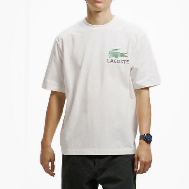 ラコステ tシャツ 半袖 ヴィンテージロゴ th9425-99 メンズ ホワイト 3/4/M/L【LACOSTE/男性/トップス/クルーＴシャツ/ワニ/ワンポイント刺繍/プリント/父の日/ギフト/スポーツ/シンプル/カジュアル】【2026年モデル】【正規品】｜ＳＵＮＷＥＡＲ 店