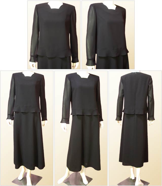 新品 ブラックフォーマル 夏用 ワンピース ロング丈 日本製 高級ジョーゼットのフレアーフリルロングワンピース トールサイズ対応 レディース ミセス サマーフォーマル 国際ブランド Fiker Org