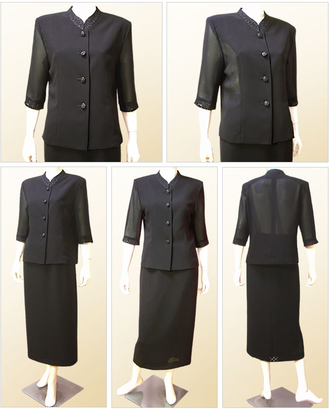 通販 激安 ブラックフォーマル 夏用 大きいサイズ スーツ 夏のさらっと涼しいレースのスタンドカラー半袖ブラウス タイトロングスカート レディース ミセス ロング丈 女性 礼服 喪服 サマーフォーマル Www Tsujide Co Jp