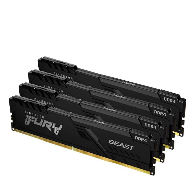 キングストン Kingston FURY デスクトップPC用メモリ DDR4 3200MT/秒 32GB&times;4枚 Kingston FURY Beast ビースト CL16 KF432C16BBK4/128 製品寿命期間｜ジョーマーケット