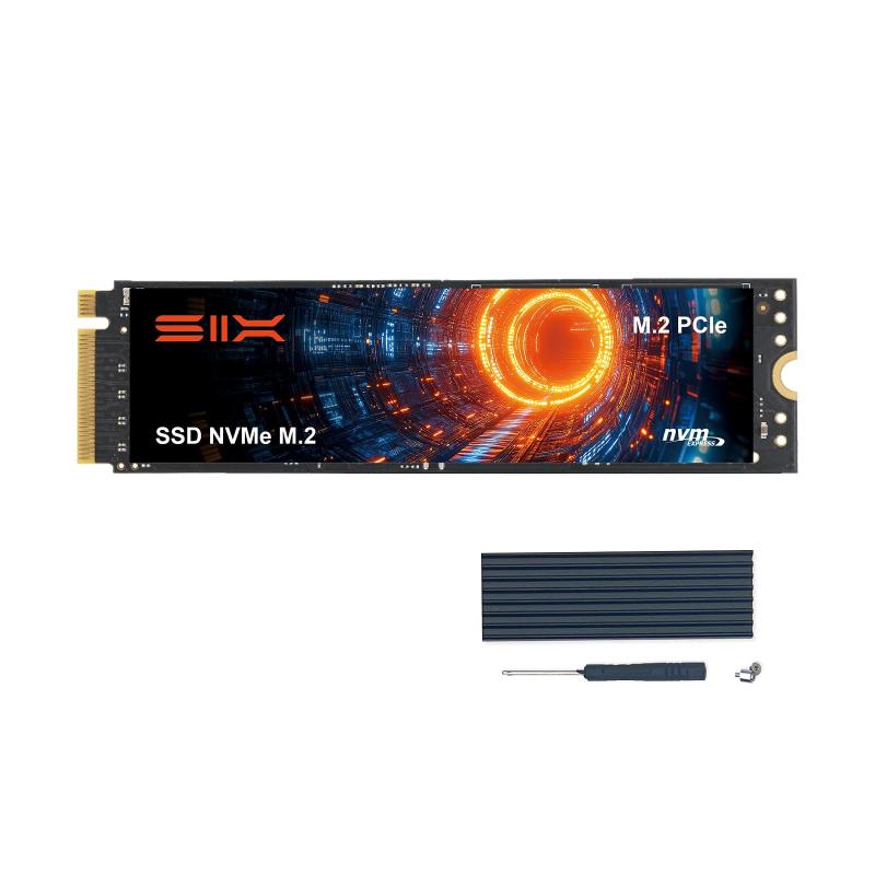 SIX X7400 512GB M.2 2280 NVMe PCIe Gen4.0 SSD 内蔵固体ドライブ 読取5000MB/s ゲーミング用 ヒートシンク付き PS5ストレージ拡張対応|ジョーマーケット