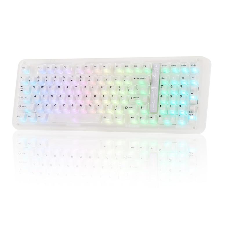 KiiBOOM Phantom98 Lite 96% ワイヤレス ゲーミングキーボード VIAプログラマブル対応 クリーミーガスケット構造 かわいいキーボード 8000mAhバッテリー メカニカルキーボード NKRO ホットスワップ対|ジョーマーケット