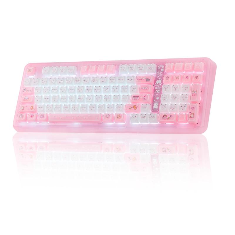KiiBOOM Phantom98 Lite 96% ワイヤレス ゲーミングキーボード VIAプログラマブル対応 クリーミーガスケット構造 かわいいキーボード 8000mAhバッテリー メカニカルキーボード NKRO ホットスワップ対|ジョーマーケット