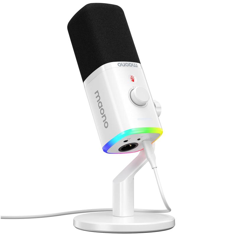 MAONO XLR/USB ゲーミングマイク ノイズキャンセリング PCマイク ポッドキャスト ストリーミング用 ダイナミックマイク ミュートボタン 単一指向性 YouTube 録音 ボイスチャット ライブ配信 ゲー｜ジョーマーケット