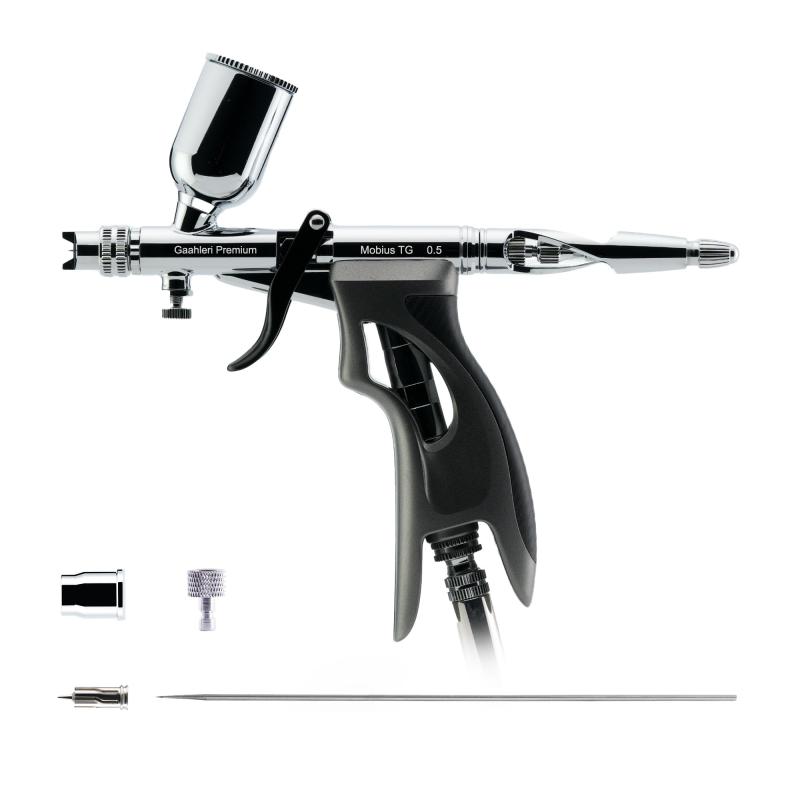Gaahleri エアブラシ ダブルアクション Premium Series Mobius-TG Kenji (自定心挿入式ノズル構造) ノズル口径0.5mm模型 塗装｜ジョーマーケット
