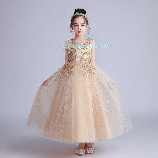 子供ドレス ピアノ発表会 ロング 結婚式 キッズ フォーマルドレス 子どもドレス 七五三 ジュニアドレス ワンピース 120 130 140 150 160 170