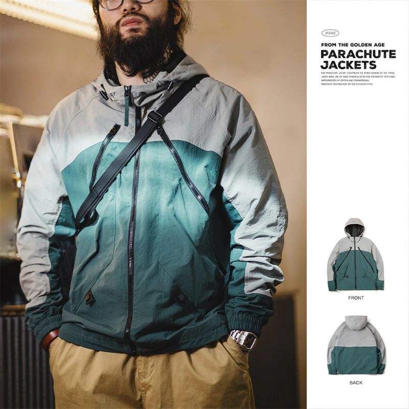 PARACHUTE AGE メ FROM THE うつり変わり GOLDEN アウトドア JACKETS