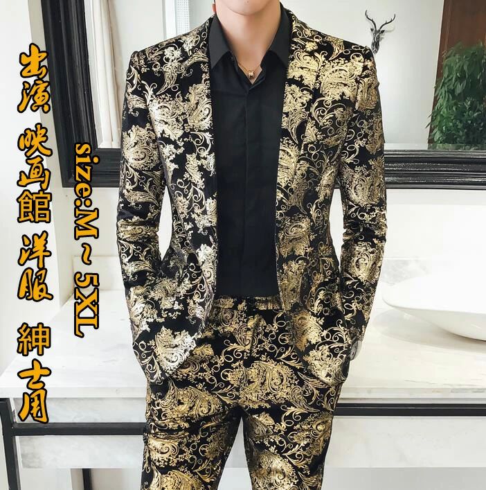 出演 メンズスーツ 洋服 紳士用 2点セットアッフ 上品 映画館