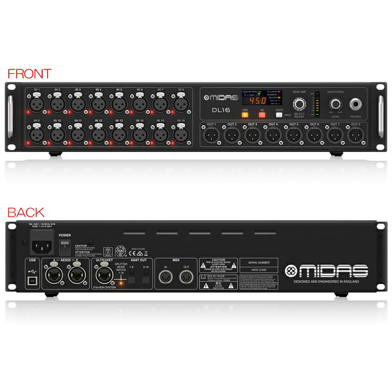 楽天市場】MIDAS マイダス DL32 Stage Box ◇ 32入力 16出力 ステージ