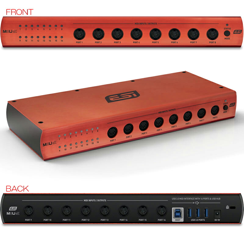 ESI M8U eX USB 3.0 MIDIインターフェース 安心の日本正規品!|サンフォニックス店