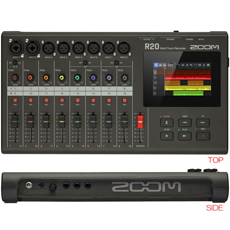 楽天市場】ZOOM MTR R20 (8IN/16トラックMTR) : 楽器のことなら