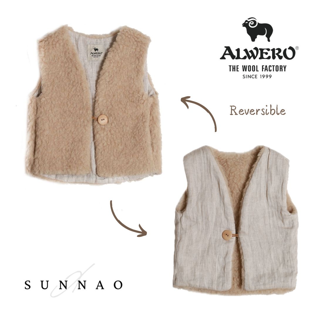 <ALWERO> Exclusive Bodywarmer Vest Junior - BEIGE(正規販売店)|SUNNAO店