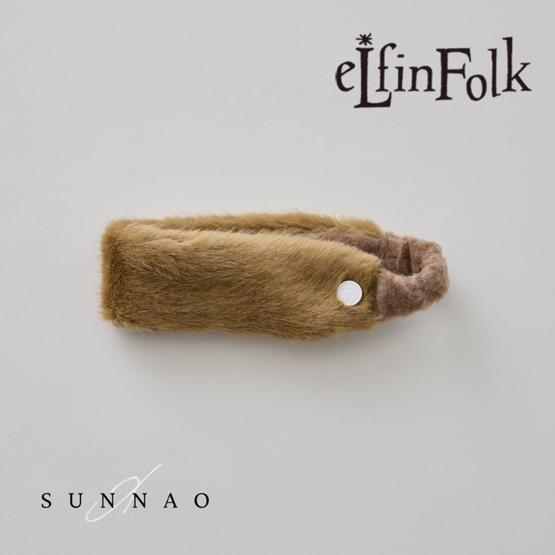＜eLfinFolk＞ Fur Turban - camel