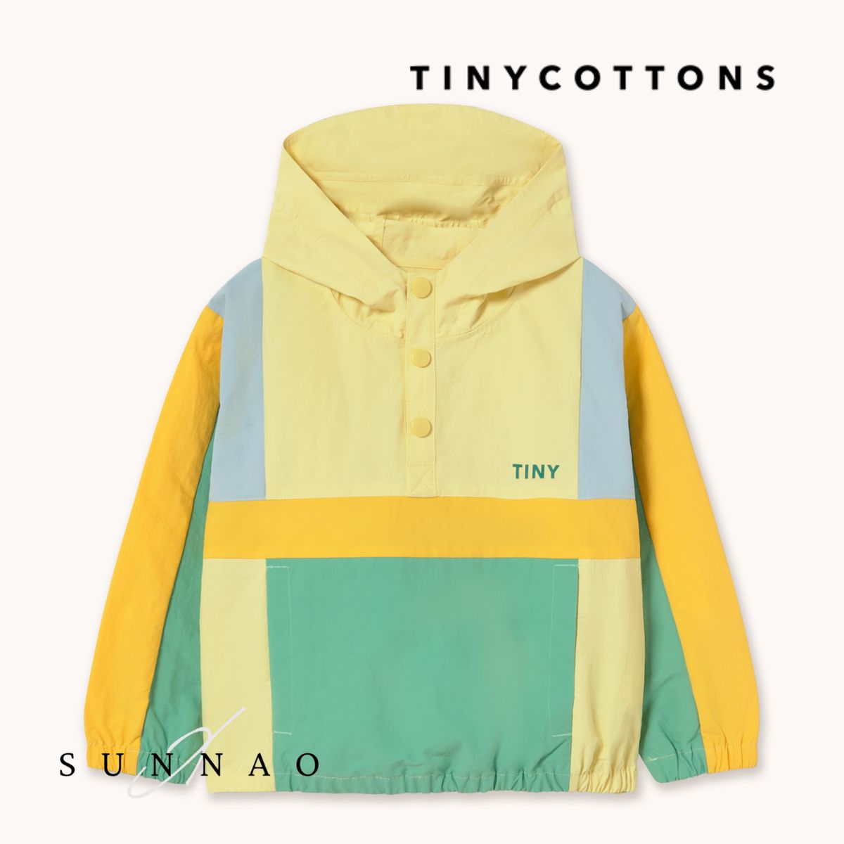 ＜TINYCOTTONS＞ Color Block Woven Jacket